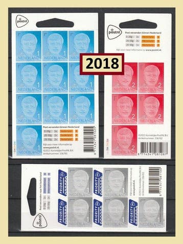 Nederland 2018 - Koning Willem Alexander - velletjes, Gestempeld