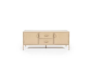 TV meubel Industrieel 2drsladen 140x47cm - zand | Eleonora, Ophalen of Verzenden, Nieuw
