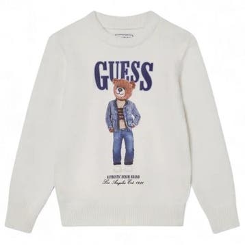 Guess jongens en baby trui wit beer - 116 (5-6 jaar), Ophalen of Verzenden, Nieuw