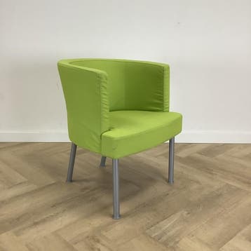 Kinnarps Trix 326 fauteuil , lime groen - Gratis Bezorging, Ophalen of Verzenden, Gebruikt, Stof, Eén