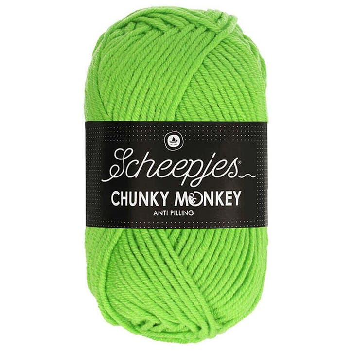 Scheepjes Chunky Monkey - 1821 lime - Acryl Garen, Hobby en Vrije tijd, Breien en Haken, Ophalen of Verzenden