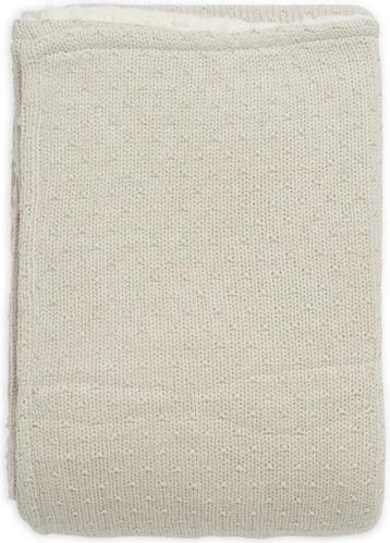 Jollein Ledikant Deken Teddy 100x150cm - Bliss Knit - Nougat, Verzenden, Nieuw