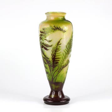 Emile Gallé - Vaas - Glas, Antiek en Kunst