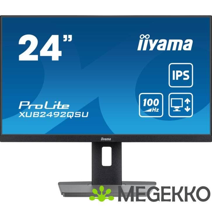 Iiyama ProLite XUB2492QSU-B1 24  Quad HD 100Hz IPS Monitor, Computers en Software, Monitoren, Nieuw, Verzenden