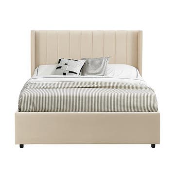 Gestoffeerd bed Savona - 200 x 120 cm - Beige, Verzenden, Nieuw
