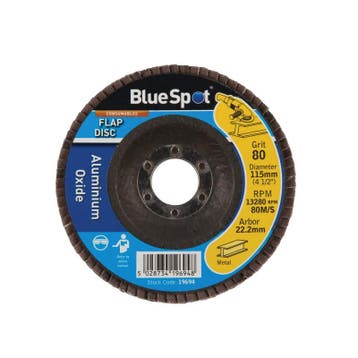 Lamellenschijf 115mm korrel 80 | BlueSpot Tools 19694, Verzenden, Nieuw