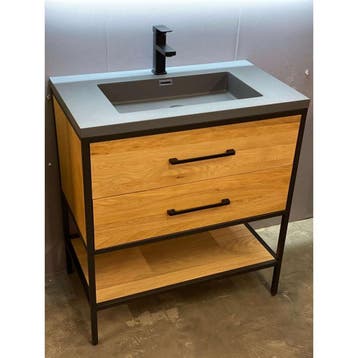 Badkamermeubel Casajoy Miami 80x46x90cm Eiken Met Artificial, Ophalen of Verzenden, Nieuw