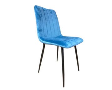 Eetkamerstoel Giovanni | Velvet-Blauw, Ophalen of Verzenden, Nieuw