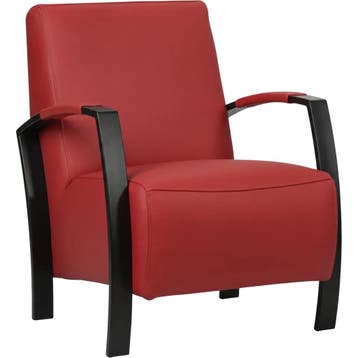 Leren fauteuil Glory - Toledo Ducati (rood), Nieuw, Ophalen of Verzenden, 50 tot 75 cm, Industrieel, Modern