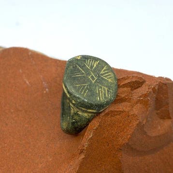 Middeleeuwen, kruisvaardersperiode Brons Bronzen zegelring