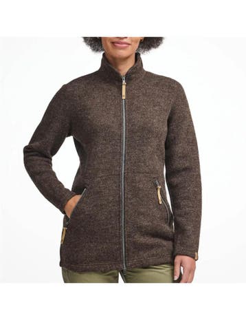 Ivanhoe dames wollen full-zip vest NLS Twig Long Chocolat..., Kleding | Dames, Ivanhoe of Sweden, Verzenden, Nieuw, Bruin