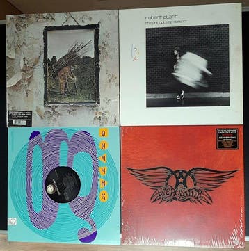 Aerosmith, Led Zeppelin & Related - 4x Vinyl = 3xLPs + Maxi, Cd's en Dvd's, Vinyl Singles, Nieuw in verpakking