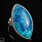 azuriet-ring van 925 zilver – natuurlijke schoonheid in