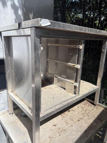 RVS WERKBANK MET LADEBLOK (GEEN LADEN AANWEZIG) 100 X 70 X 9, Ophalen of Verzenden, Gebruikt