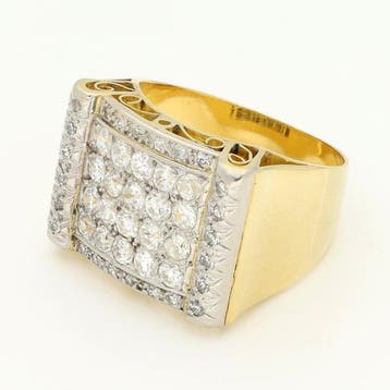 Ring - 18 karaat Geel goud Diamant (Natuurlijk) - Diamant -, Nieuw