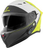 Bogotto H153 BT SPN Zwart Geel Bluetooth Helm, Integraalhelm, Nieuw met kaartje, Overige merken, Heren