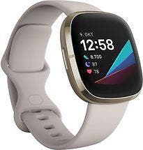 Fitbit Sense 40 mm zacht goud met een siliconen polsband, Verzenden, Gebruikt