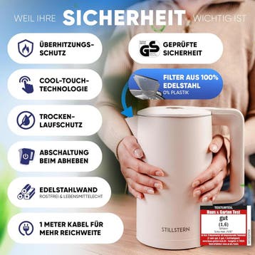 Waterkoker met temperatuurregeling - Warmhoudfunctie - RVS -, Verzenden, Zo goed als nieuw