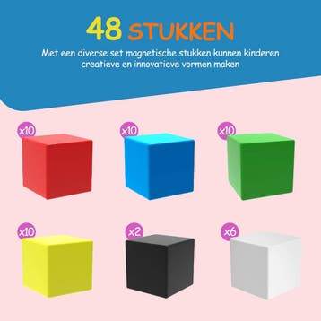 JUST23 Magnetic Tiles KBMD48 - Magnetisch Speelgoed -, Ophalen of Verzenden, Nieuw