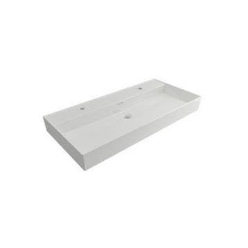 Wastafel Plieger Kansas 2 Kraangaten 100x46,6 cm met, Ophalen of Verzenden, Nieuw, Overige typen