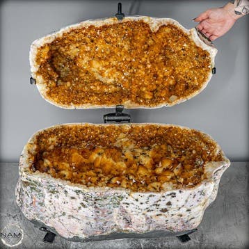 Museumstuk 63,9 kg Citrien-Agaat sieraaddoos van de hoogste