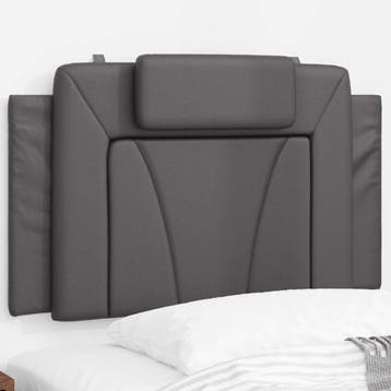 vidaXL Hoofdbordkussen Viana 90 cm kunstleer grijs, Verzenden, Nieuw, Grijs, Overige materialen