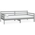 Logeerbed massief grenen - Grijs | Tweedekansje | OP=OP, Huis en Inrichting, 90 cm, Eenpersoons, Ophalen of Verzenden, Zo goed als nieuw