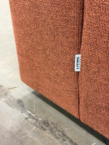 Living Divani Wall | Terracotta | NIEUWSTAAT + Garantie, Huis en Inrichting, Hoekbank, Driepersoons, 75 tot 100 cm, Ophalen of Verzenden