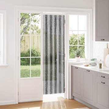 vidaXL Insecten Gordijn Chenille Grijs en zwart 56 x 200 cm, Verzenden, Nieuw, Grijs
