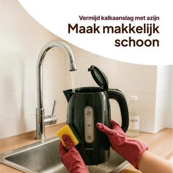 Waterkoker - 1,7L - 2200W - Met Uitneembaar Kalkfilter - Zwa, Witgoed en Apparatuur, Verzenden, Zo goed als nieuw