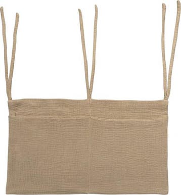 Linnen Box opbergzak beige of khaki met 2 vakken, Verzenden, Nieuw, Kraamcadeau
