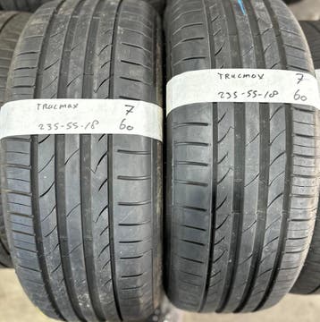 2x 235-55-18 Tracmax Zomer 2x 7mm €60 Per Band 235 55 18, Ophalen, 18 inch, Gebruikt, 235 mm