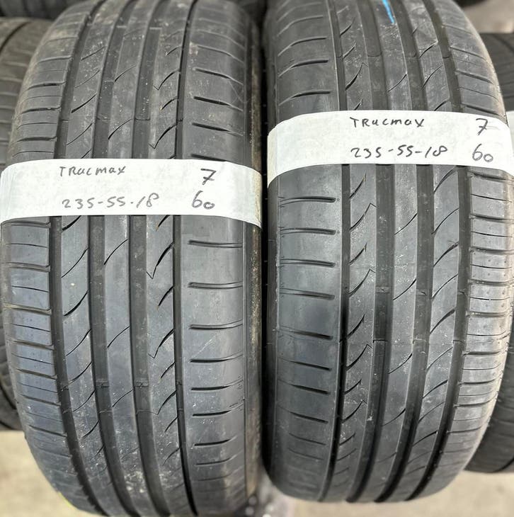 2x 235-55-18 Tracmax Zomer 2x 7mm €60 Per Band 235 55 18, Auto-onderdelen, Banden en Velgen, 18 inch, Zomerbanden, 235 mm, Personenwagen
