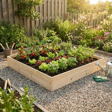 Moestuinbak Grenen | 120x120cm | Gratis Gronddoek | OP=OP, Ophalen of Verzenden, Nieuw