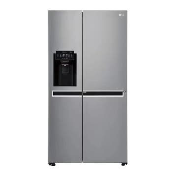 Amerikaanse koelkast side by side waterdispenser LG RVS, 200 liter of meer, 60 cm of meer, Nieuw, Met vriesvak