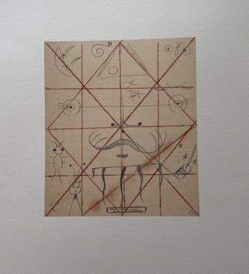 Joan Miro (1893-1983) - Tête de paysan catalan. Etude