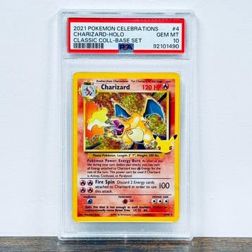 Pokémon Graded card - Charizard Holo 4 – Pokémon - PSA 10, Hobby en Vrije tijd, Nieuw