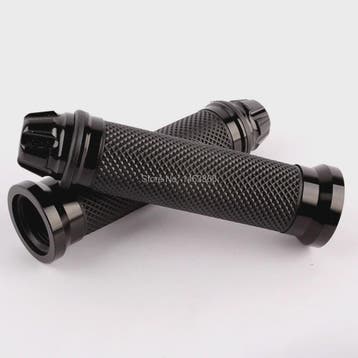 Zwarte Motor Handvatten 7/8'' (22mm) Universeel - Grips met, Motoren