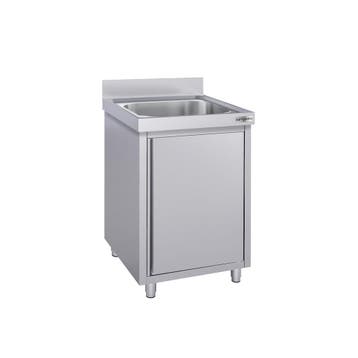 GGM Gastro | Spoelkast ECO - RVS - 600x700mm - met 1 |, Verzenden, Nieuw in verpakking, RVS Meubilair