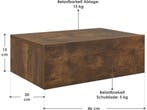 Juskys Nachtkastje - Zwevend - Met lade - Houtkleur (2, Verzenden, Nieuw