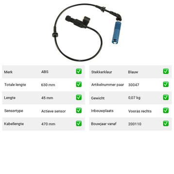 ABS-sensor BMW 3 Serie 318 i (E46) Van 1997-12 tot 2001-09 -, Verzenden, Nieuw, BMW