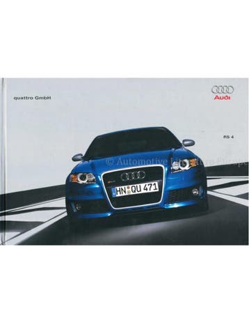 2005 AUDI RS4 HARDCOVER BROCHURE DUITS, Boeken, Nieuw, Audi, Author