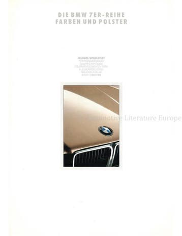 1991 BMW 7 SERIE KLEUREN EN BEKLEDING BROCHURE, Nieuw, BMW, Author