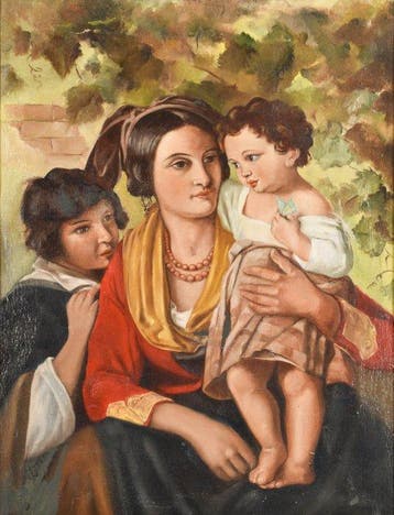 Italian School (XX) - Moeder met kinderen