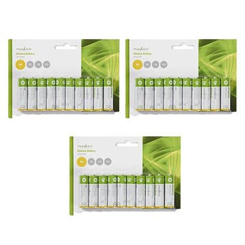 AA batterij - Nedis - 30 stuks (Alkaline), Verzenden, Nieuw