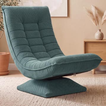 Fauteuil Aberdeen grijsgroen ribfluweel, 5-standen verste..., Huis en Inrichting, Verzenden