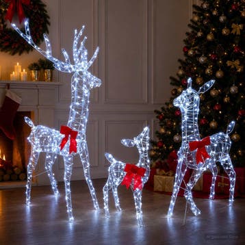 vidaXL Kerst led-rendierfamilie LOVIISA 700 LEDs Koel wit, Diversen, Verzenden, Nieuw