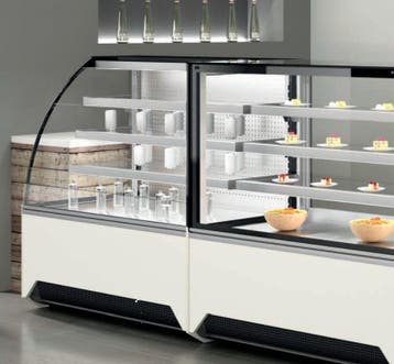 Koeltoonbank Gebak en Taart 126x805x130 cm HorecaTraders, Verzenden, Nieuw in verpakking