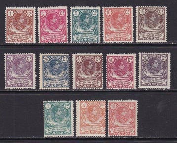 Spaans-Guinea 1910 - Alfonso XIII - Edifil 59/71 - Volledige, Gestempeld