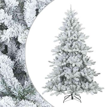 vidaXL Kunst Kerstboom met Geveerde Takken, Sneeuw Bedekt, Verzenden, Nieuw